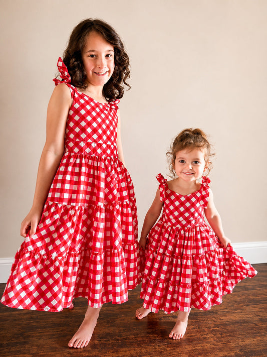 Grenadine Gingham ~ Mini Lenora Dress