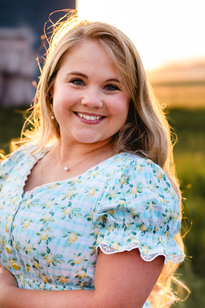 Little Lemon Gingham ~ Keepsake Midi