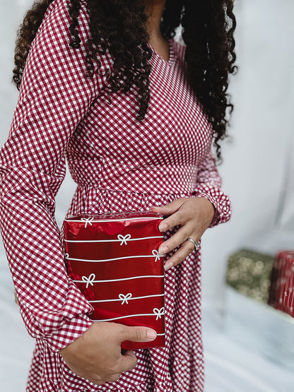 Cranberry Gingham ~ Storybook Dress