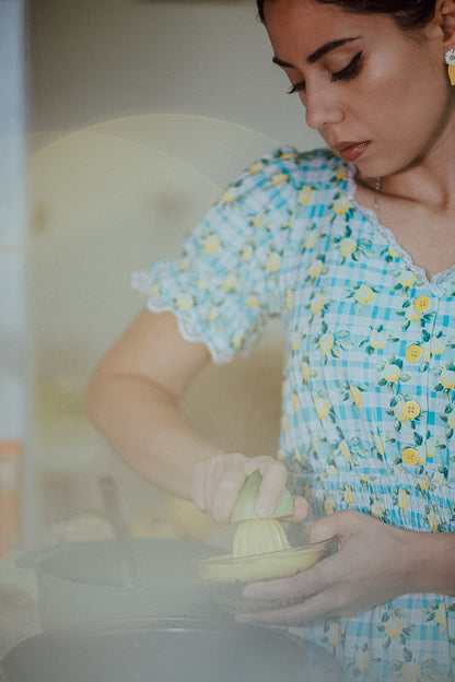 Little Lemon Gingham ~ Keepsake Midi