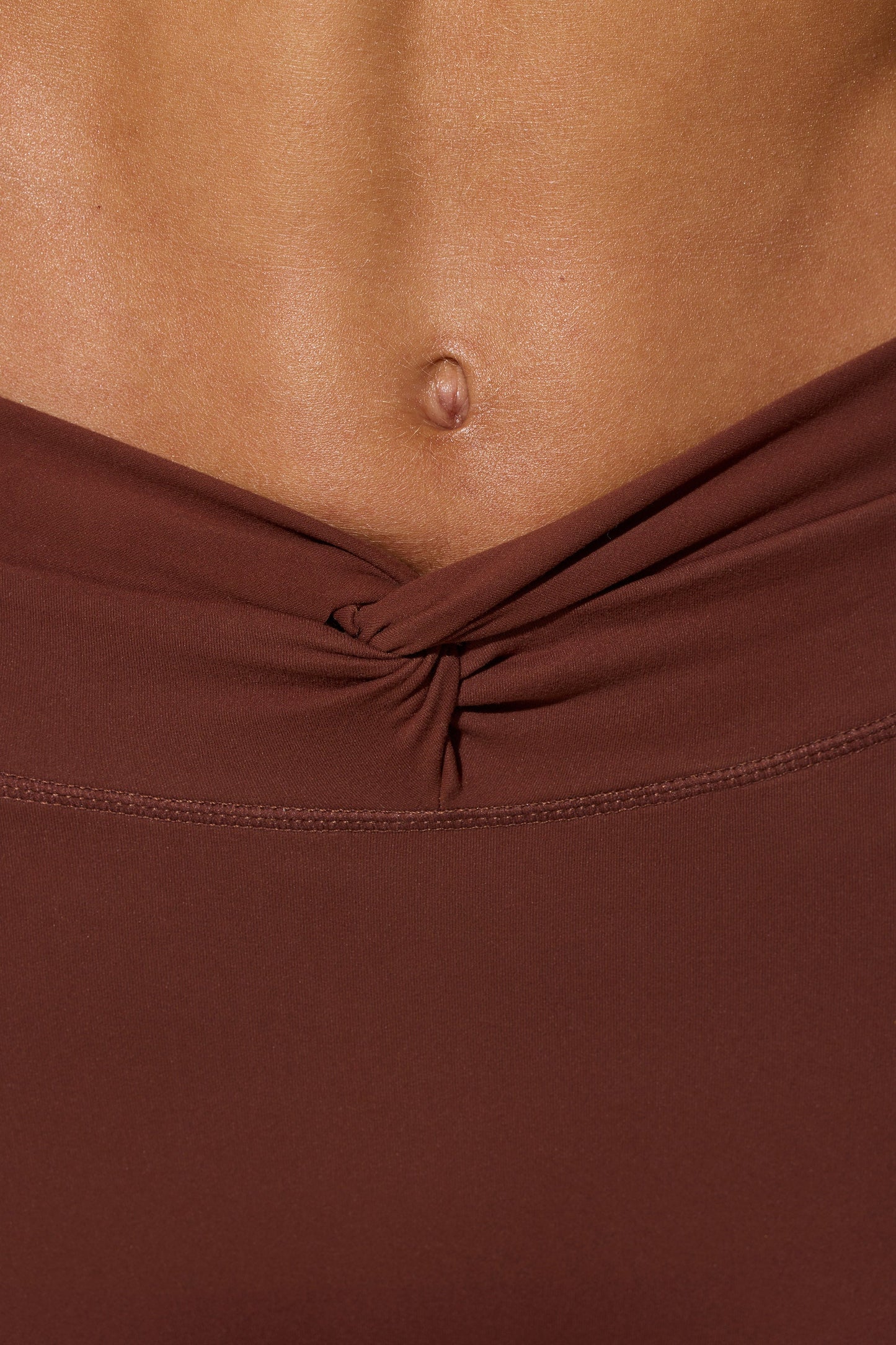 Full Length Leggings with Pockets in Brown
