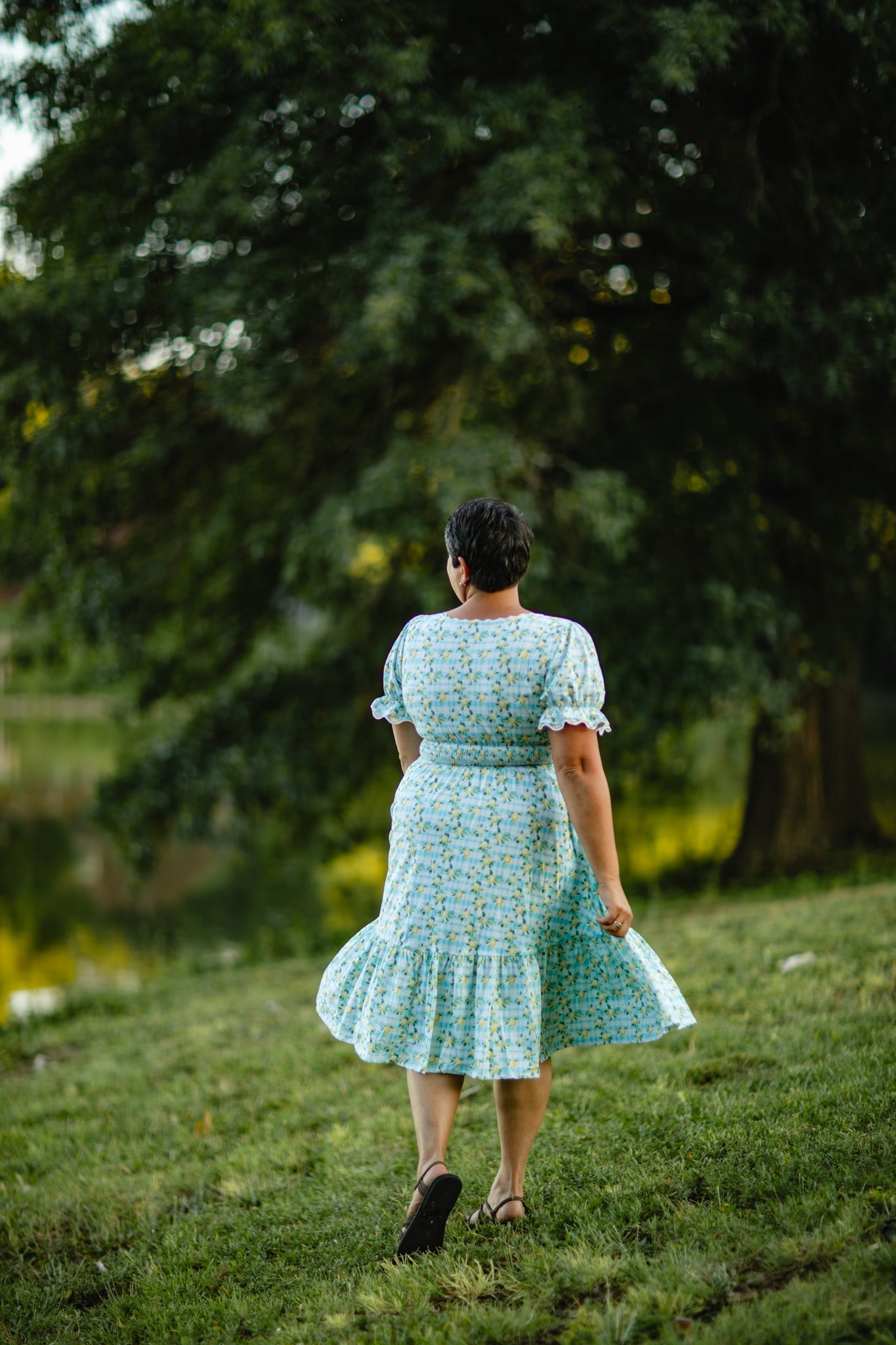 Little Lemon Gingham ~ Keepsake Midi