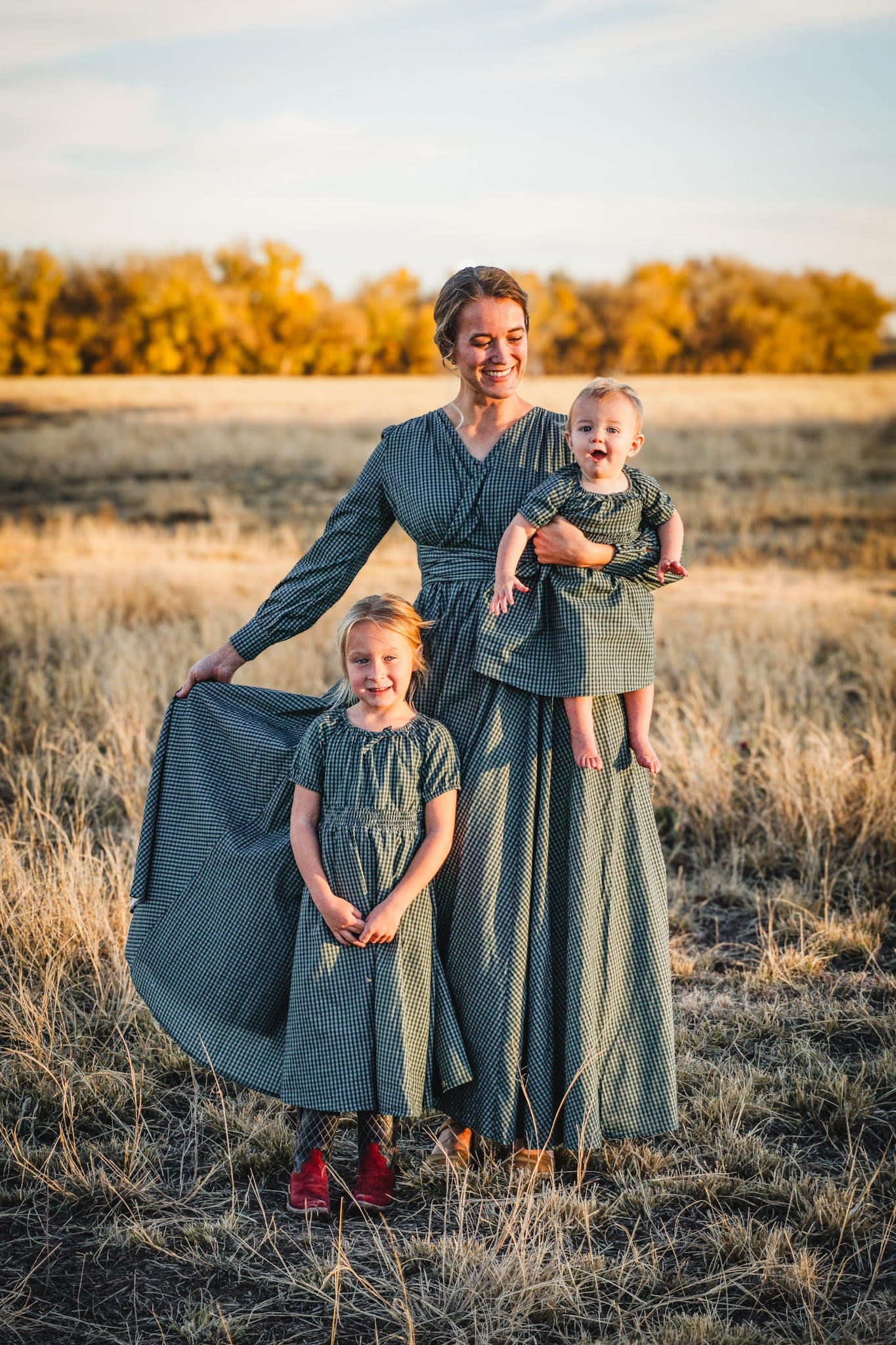 Spruce Gingham ~ Wildwood Maxi
