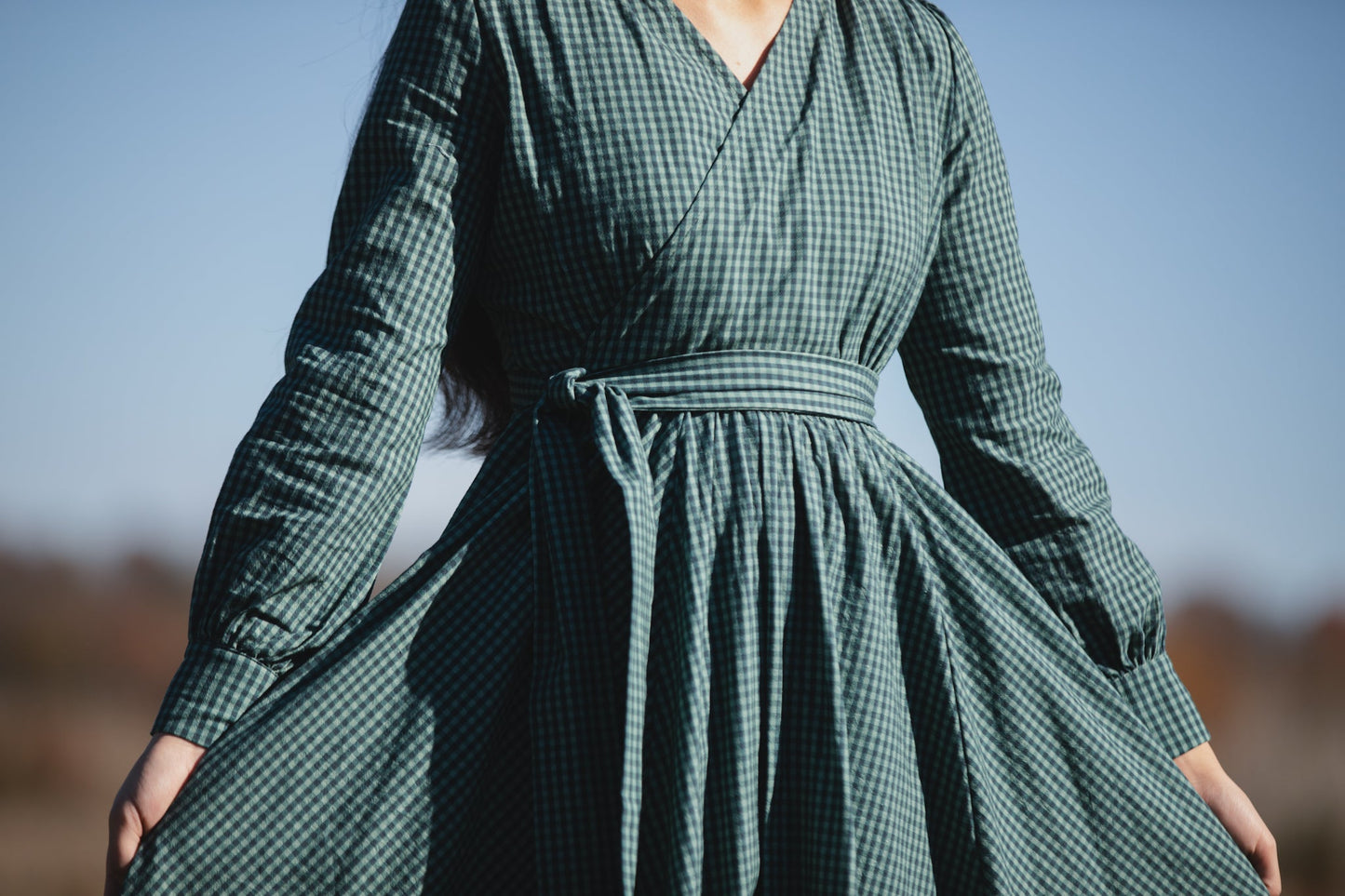 Spruce Gingham ~ Wildwood Maxi