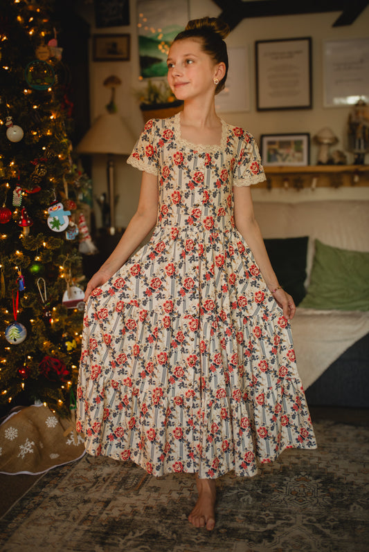 Camellia Carol ~ Mini Hearthside Dress