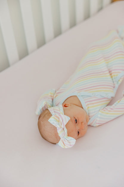 Knit Headband Bow - Lucky