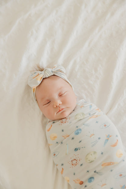 Knit Headband Bow - Cosmos
