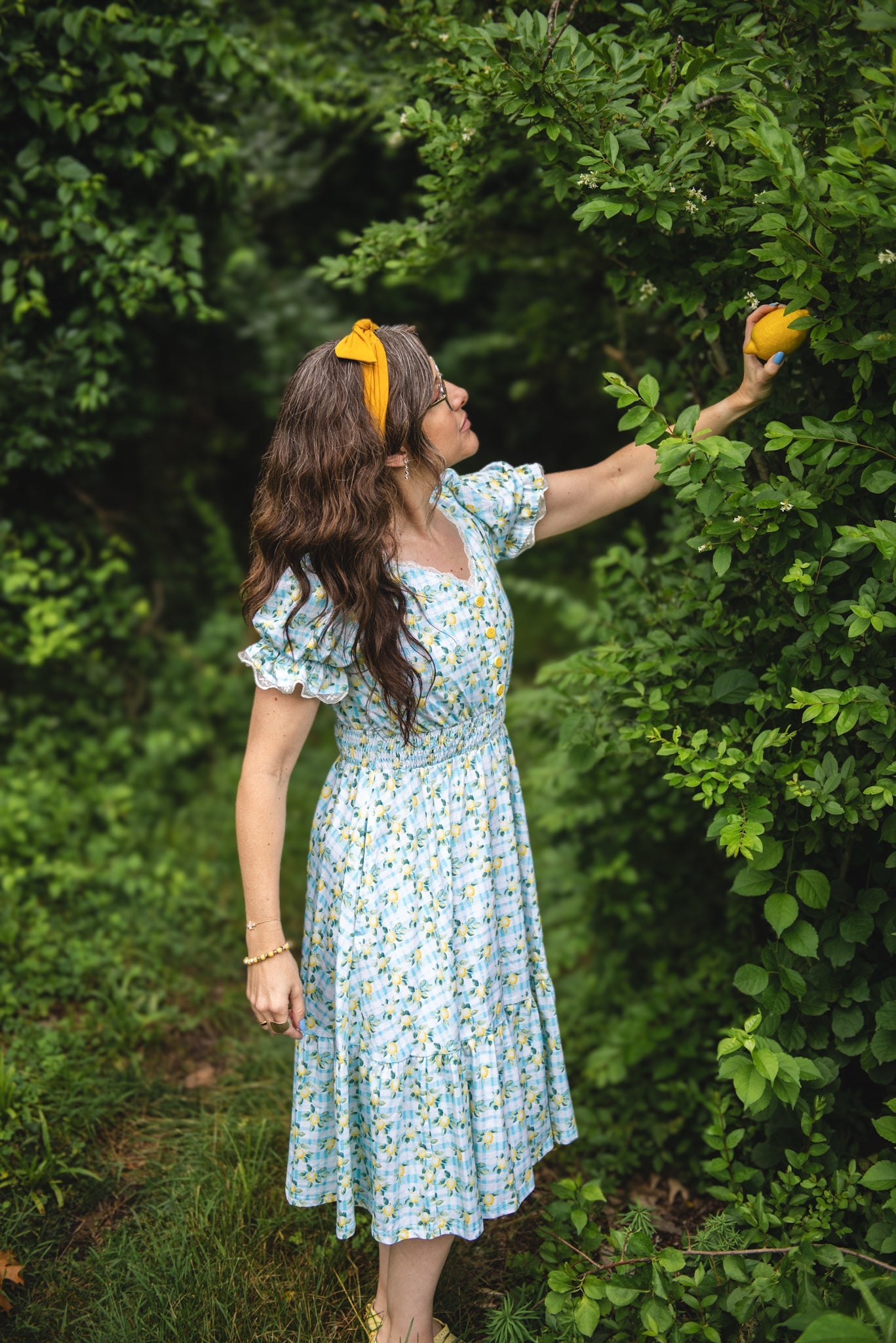 Little Lemon Gingham ~ Keepsake Midi