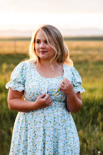 Little Lemon Gingham ~ Keepsake Midi