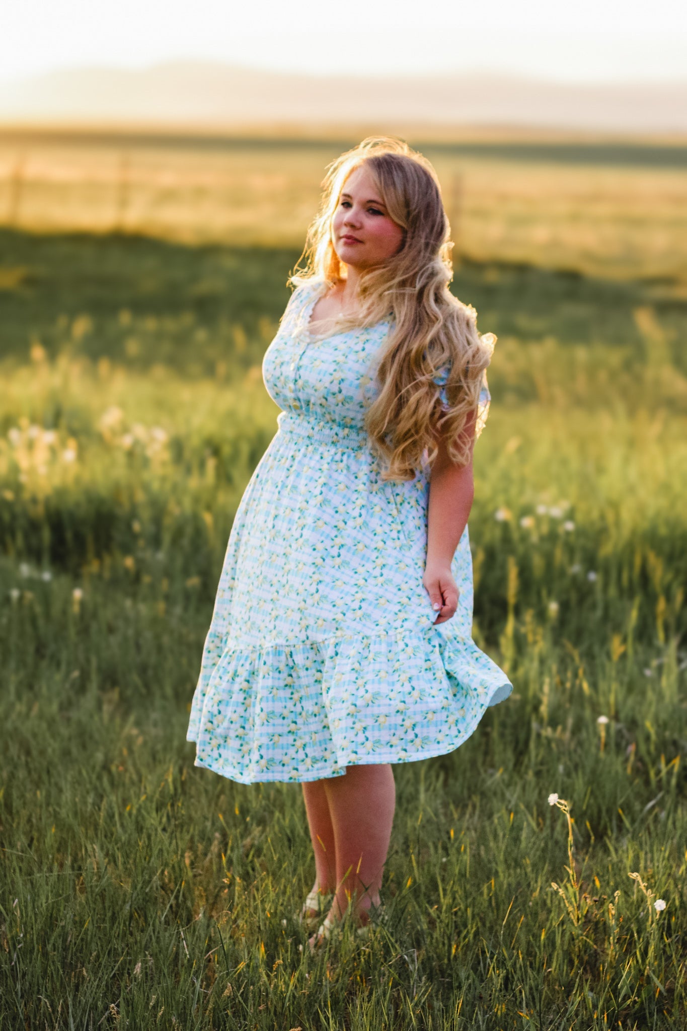 Little Lemon Gingham ~ Keepsake Midi