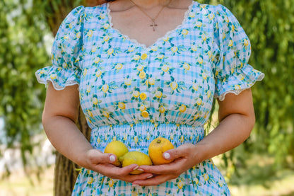 Little Lemon Gingham ~ Keepsake Midi