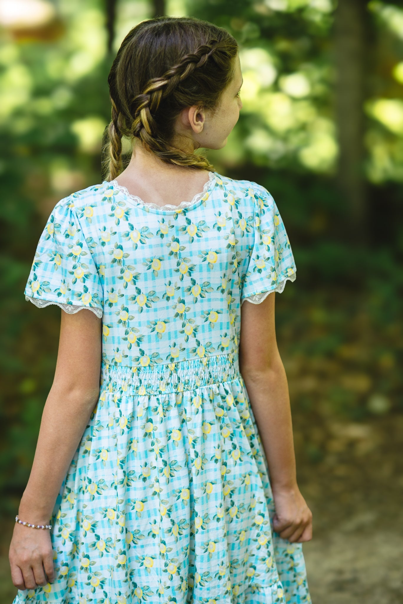 Little Lemon Gingham ~ Mini Keepsake Dress