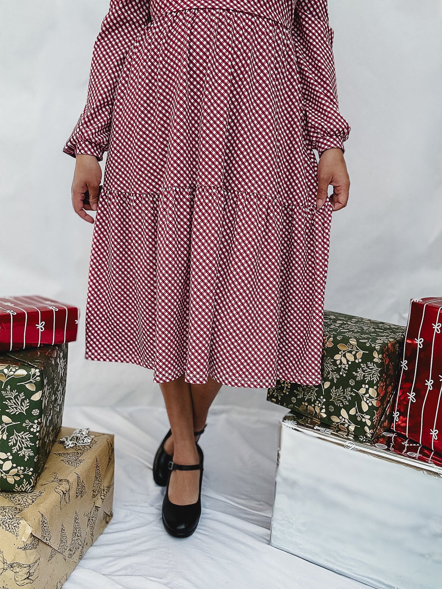 Cranberry Gingham ~ Storybook Dress