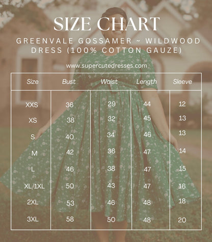 Greenvale Gossamer ~ Wildwood Dress