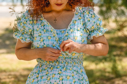 Little Lemon Gingham ~ Keepsake Midi