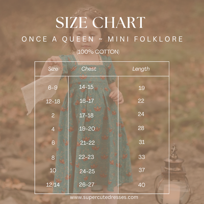 Once a Queen ~ Mini Folklore Dress