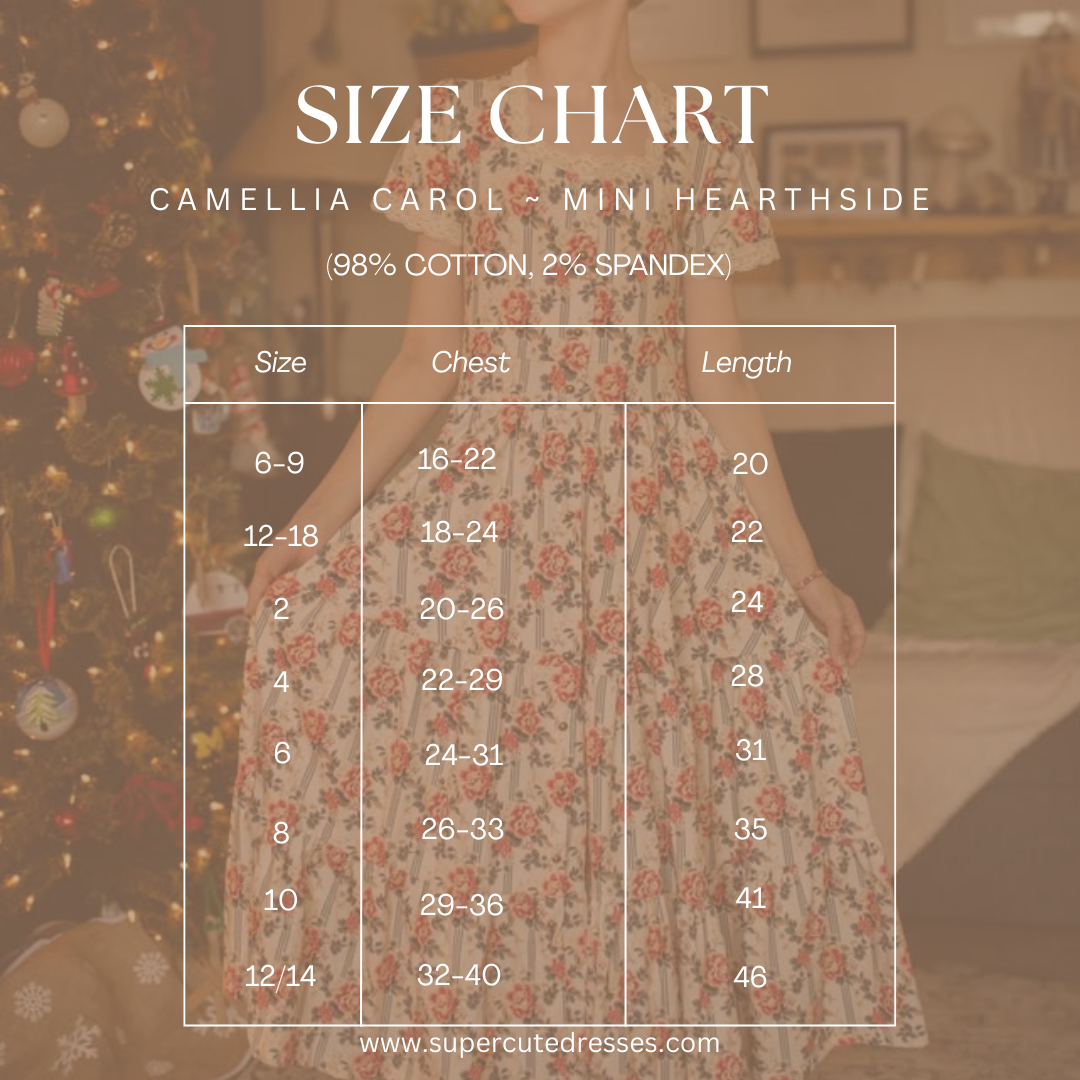 Camellia Carol ~ Mini Hearthside Dress