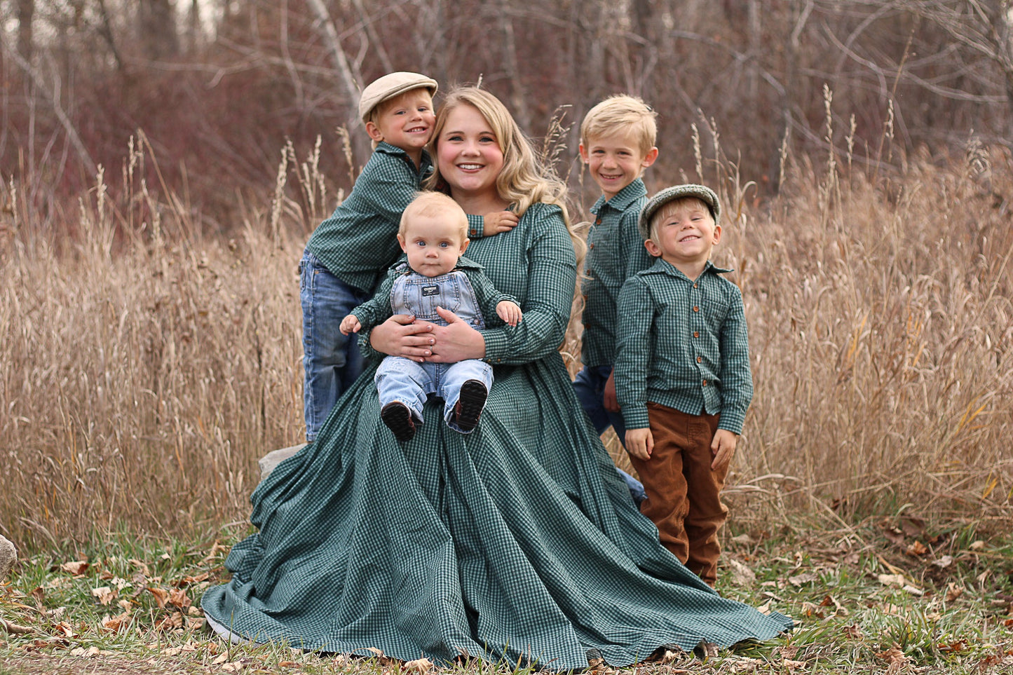 Spruce Gingham ~ Wildwood Maxi