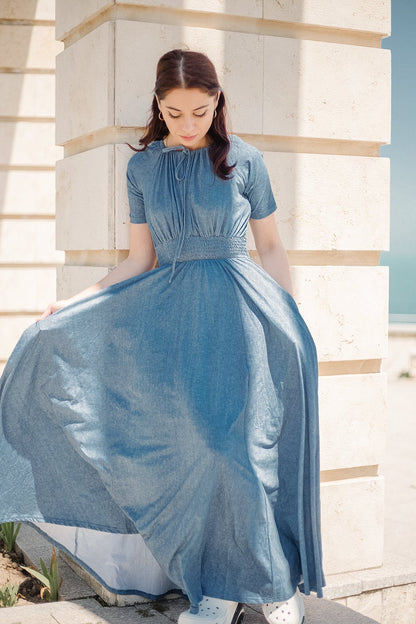 Shenandoah Chambray ~ Folklore Maxi