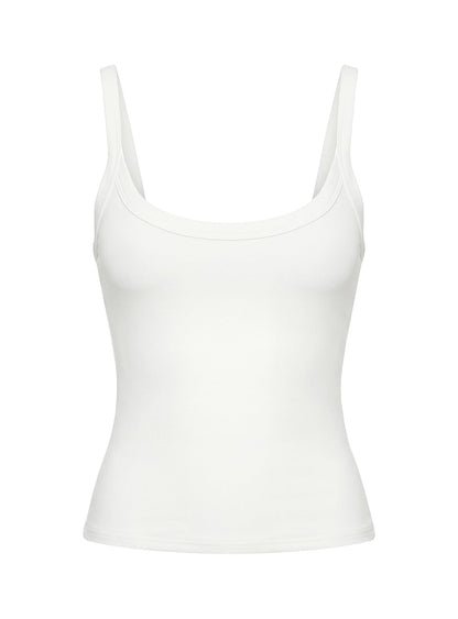 Kasper Cinched Longline Tank Top White
