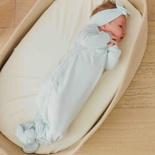 Newborn Knotted Gown - Air