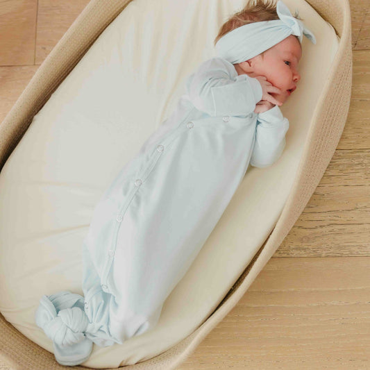 Newborn Knotted Gown - Air
