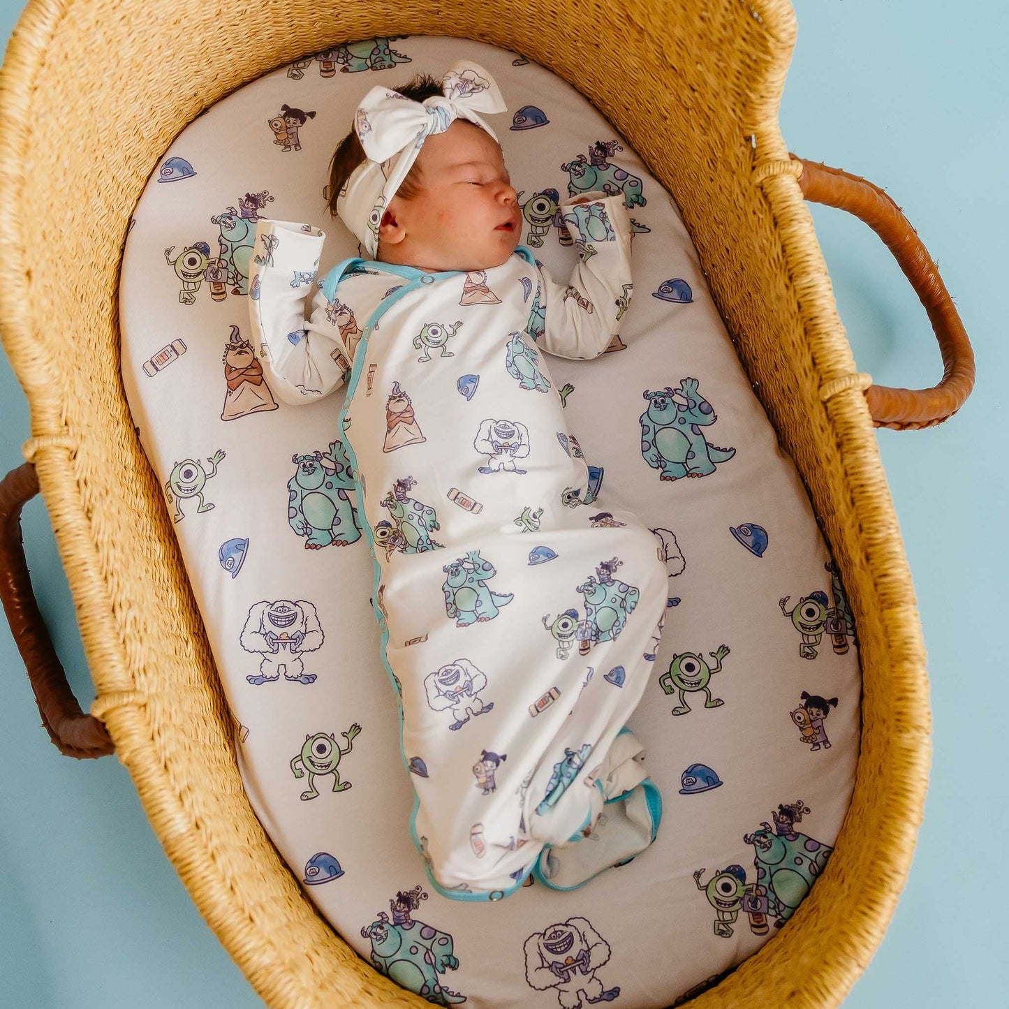Newborn Knotted Gown - Monsters, Inc. Friends