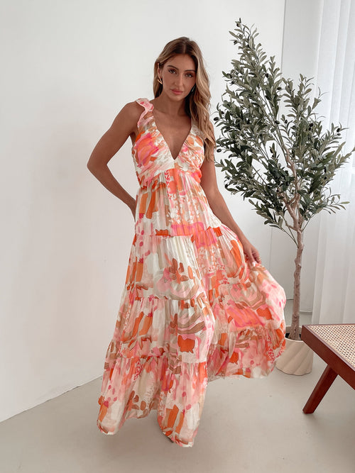 Mariel Pink Floral Dress | Women's Floral Mini Dress