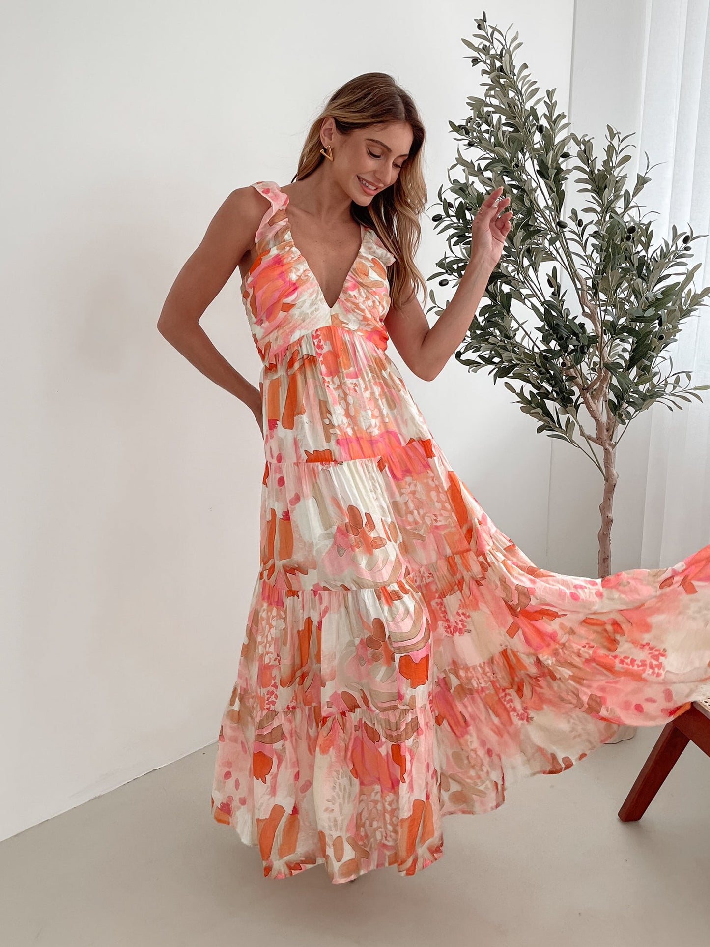 Mariel Pink Floral Dress | Women's Floral Mini Dress