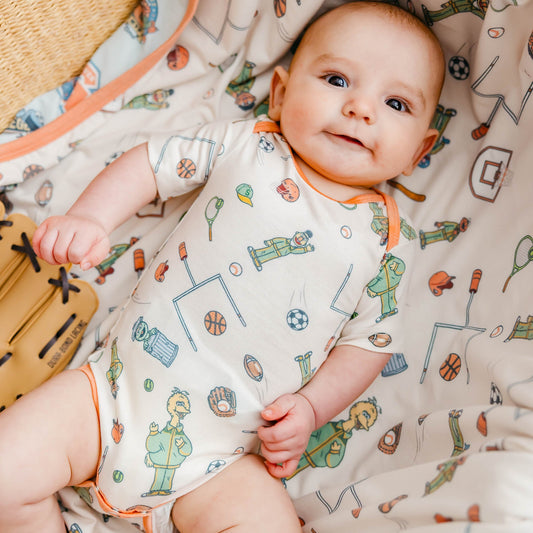 Short Sleeve Bodysuit - Sesame Street Varsity Friends