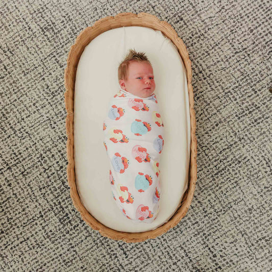 Knit Swaddle Blanket - Elmo Heart Candies