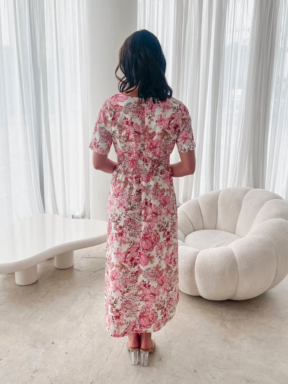 Tivona Ornamental Rose Dress | Women's Floral Midi Dress