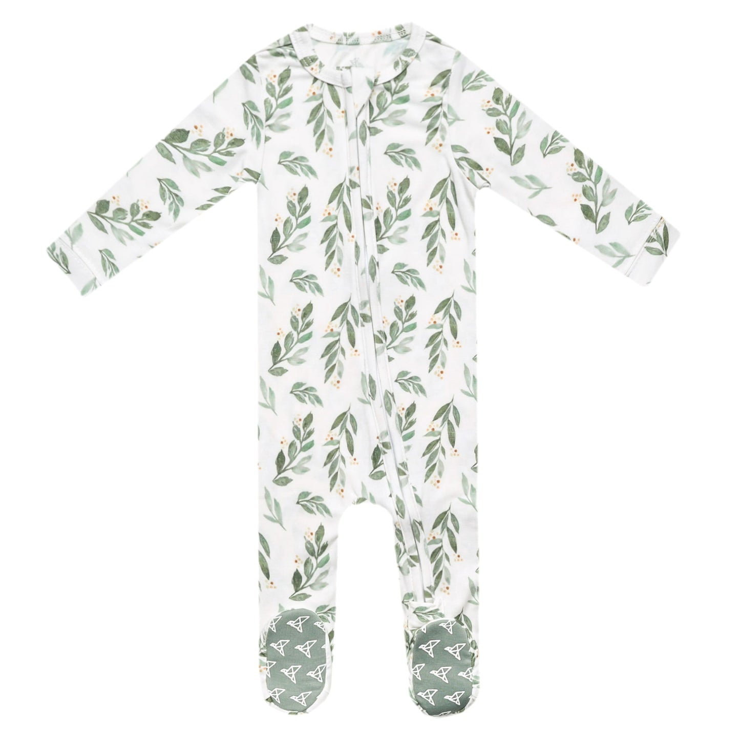 Zip-Up Footie Pajama - Fern