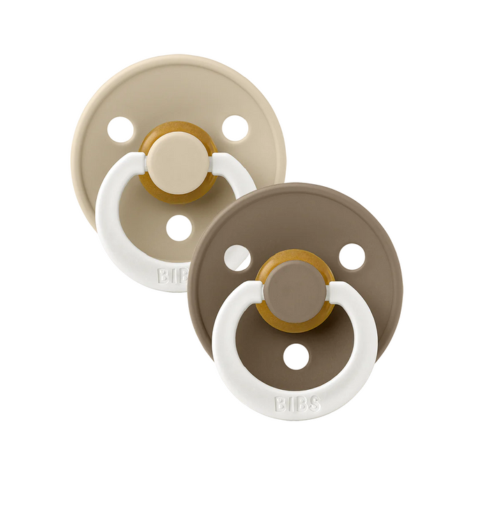 BIBS | Colour GLOW 2 Pack | Vanilla/Dark Oak