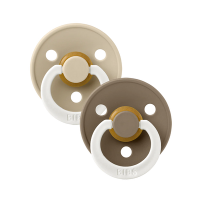 BIBS | Colour GLOW 2 Pack | Vanilla/Dark Oak