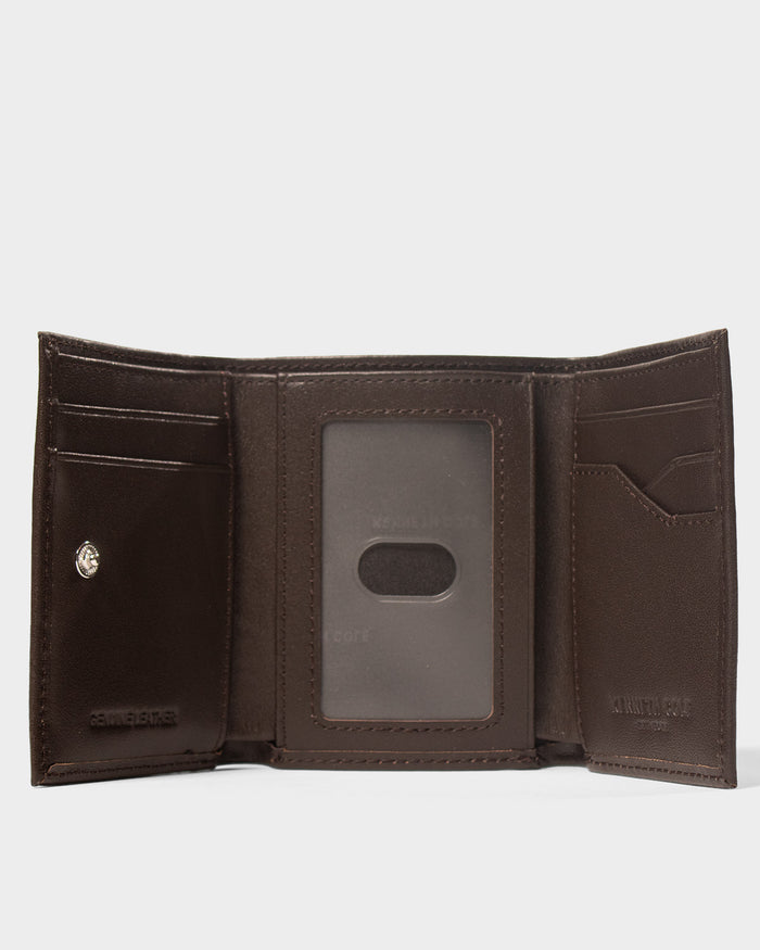 Billetera de cuero para hombre cass money café
