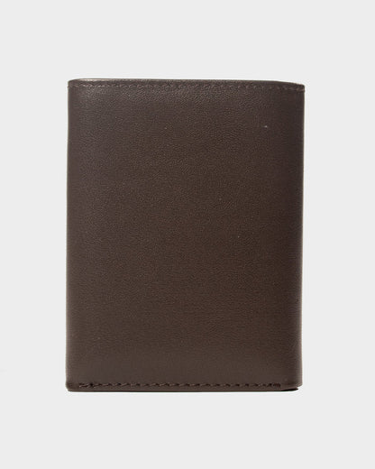 Billetera de cuero para hombre cass money café