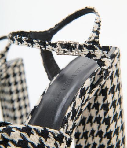 Black & White Houndstooth Platform Heels
