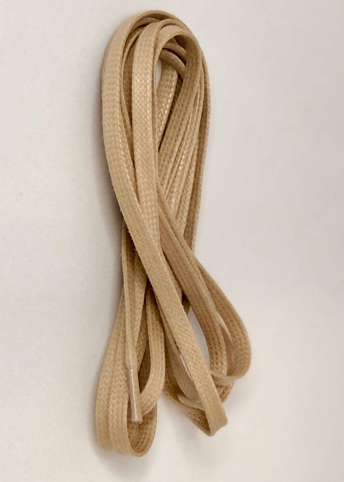 Bootlaces 240 cm Flat Waxed Cotton Beige