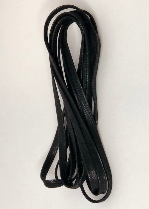 Bootlaces 240 cm Flat Waxed Cotton Black