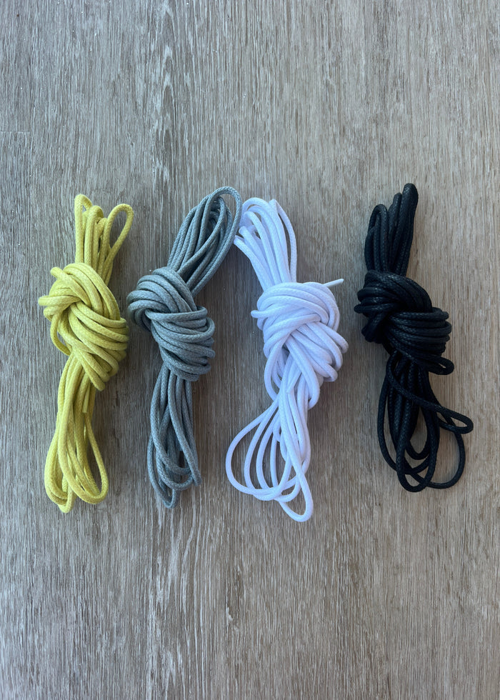 Bootlaces 240 cm Waxed Cotton Black