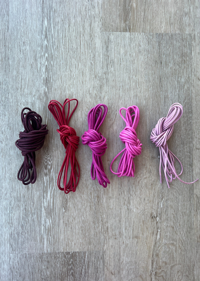 Bootlaces 240 cm Waxed Cotton Bordeaux