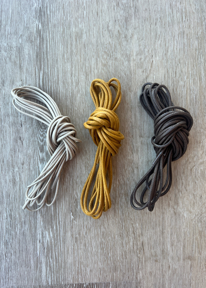 Bootlaces 240 cm Waxed Cotton Cognac