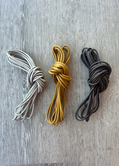 Bootlaces 240 cm Waxed Cotton Cognac