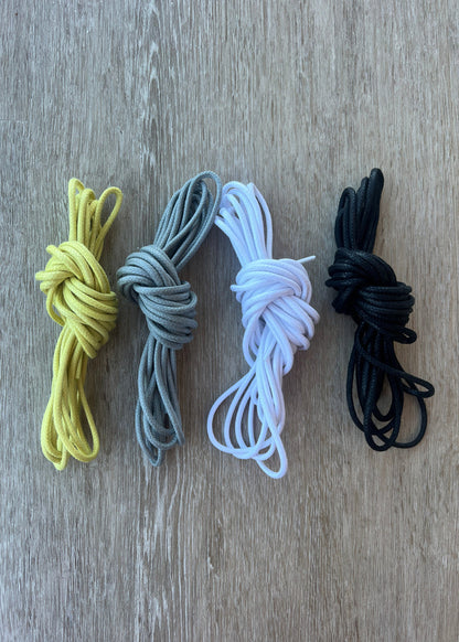 Bootlaces 240 cm Waxed Cotton Light Grey