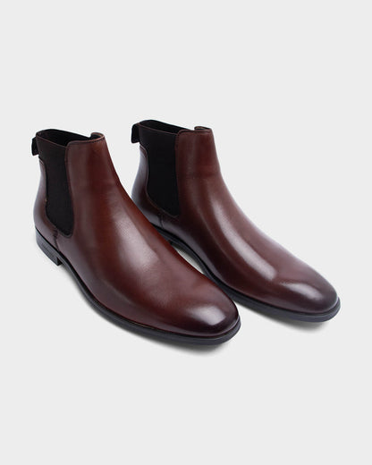 Botas de cuero para hombre the vibe chelsea camel