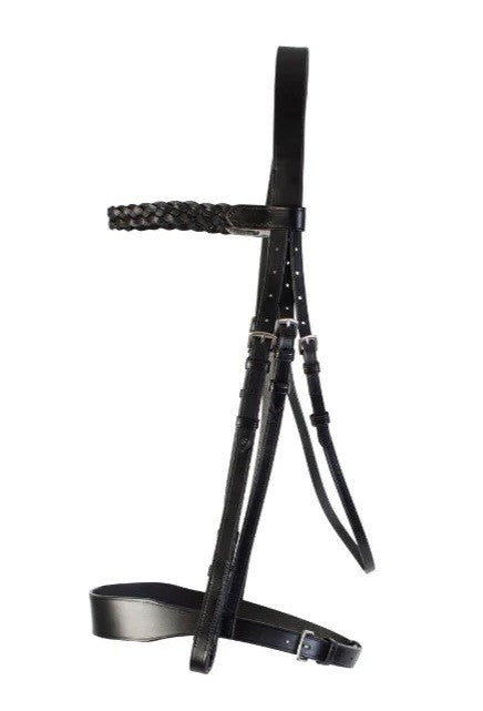 Cameo Equine Hunt/Show Bridle with 2 browbands- Black