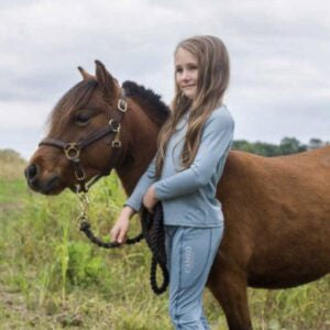 Cameo Equine Tights - Azure Blue