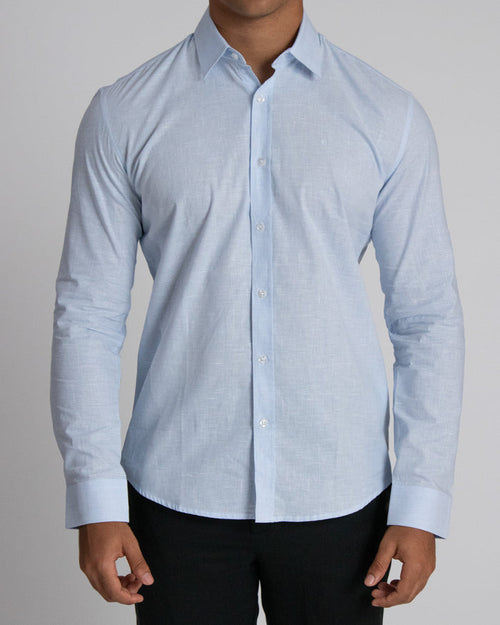 Camisa casual manga larga para hombre