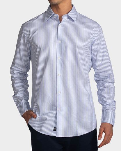 Camisa manga larga para hombre blue